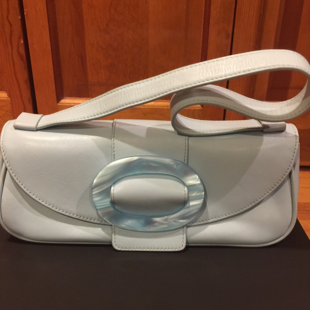 Nicole Miller Small Leather Purse (Light Blue)